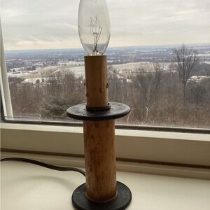 Super Cute Light Faux Candle Light Made from A Vintage Spool CLEAN PET/SmokeFREE